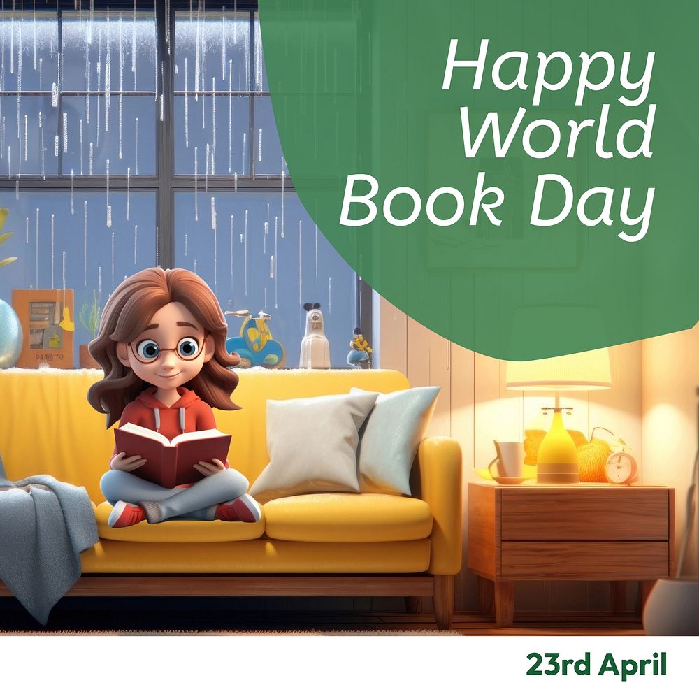 Happy World Book Day Instagram post template