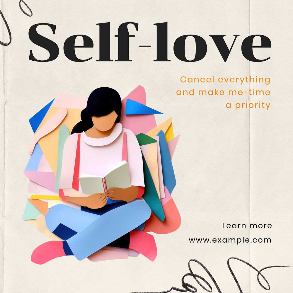 Self-love podcast Instagram post template