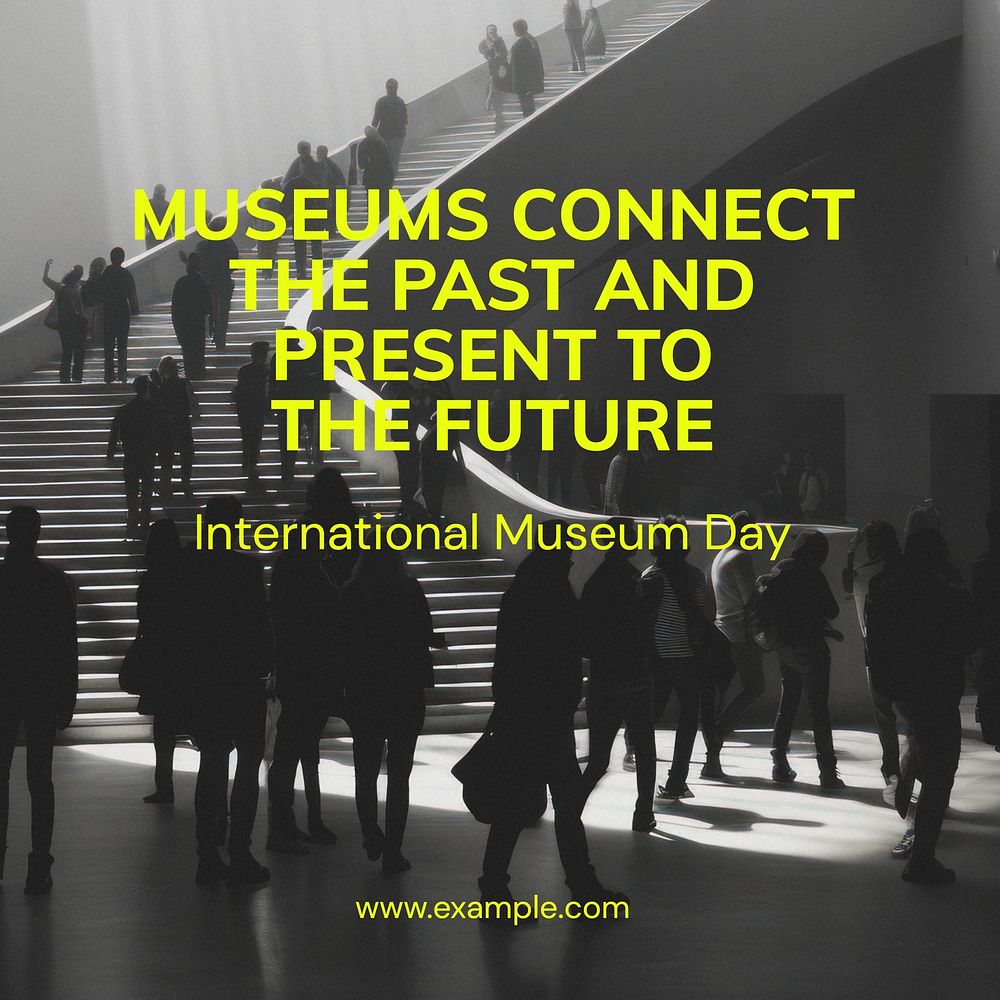 Museum quote template, Instagram post design