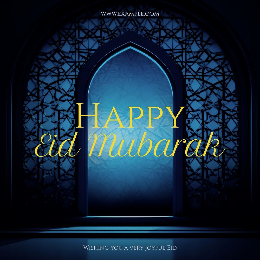 Happy Eid Mubarak Instagram post template