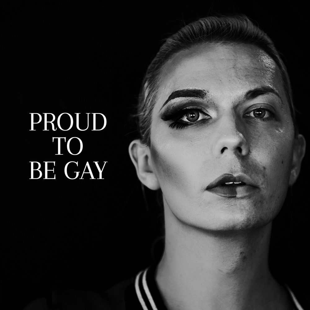 Pride quote Instagram post template
