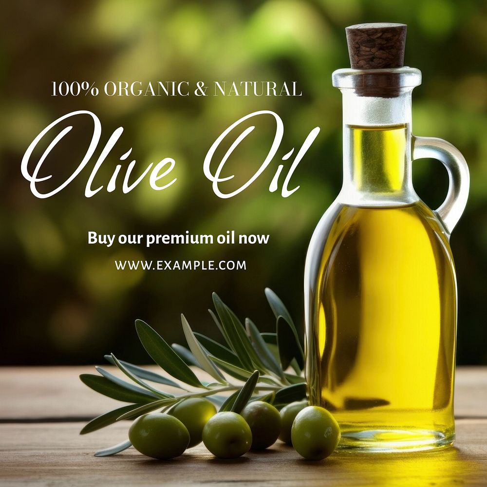 Olive oil Facebook post template