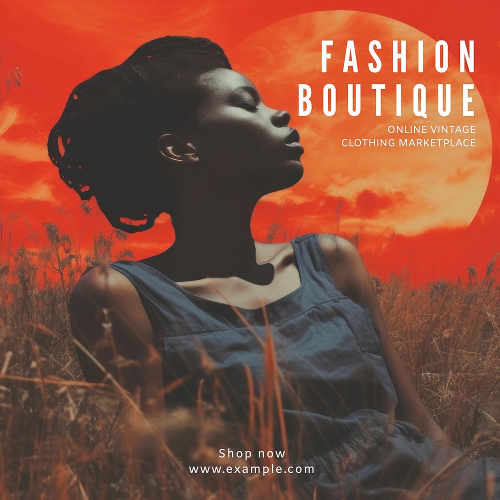 Fashion boutique Instagram post template