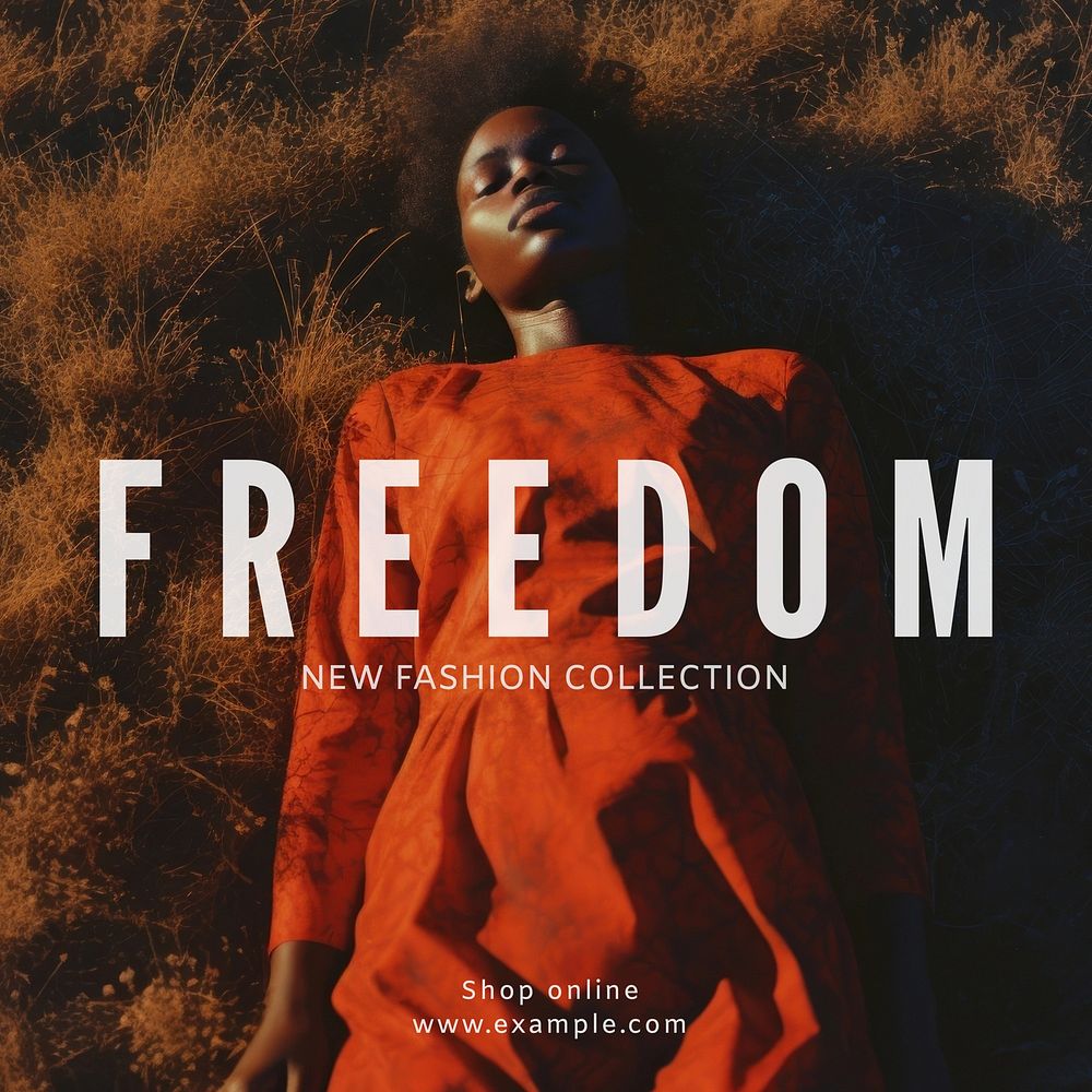 Freedom fashion Instagram post template