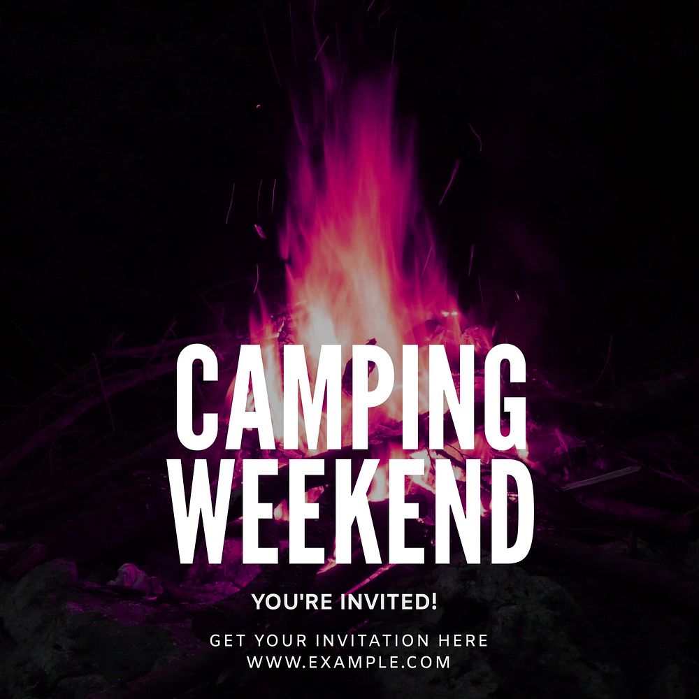 Camping Facebook post template