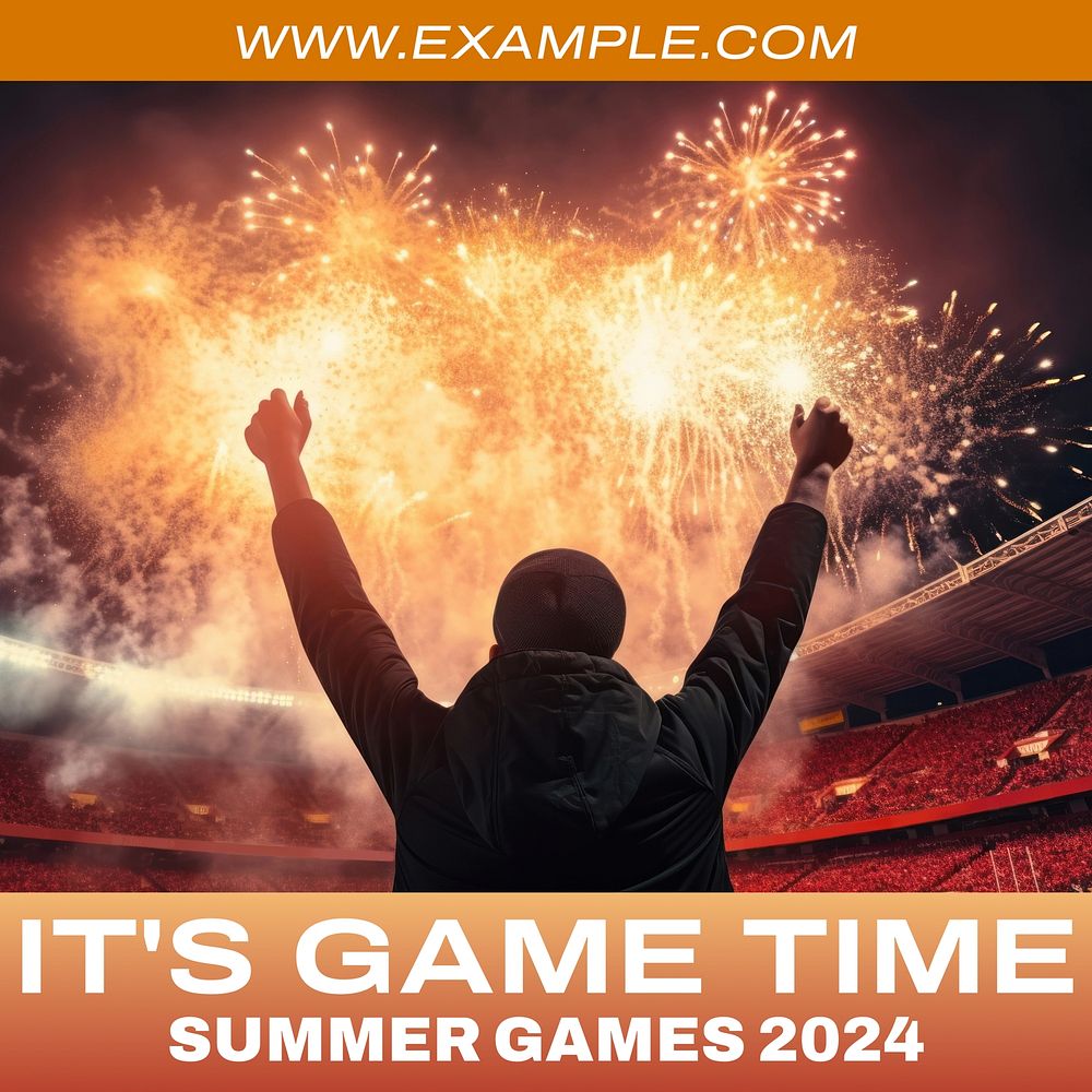 Summer games Instagram post template