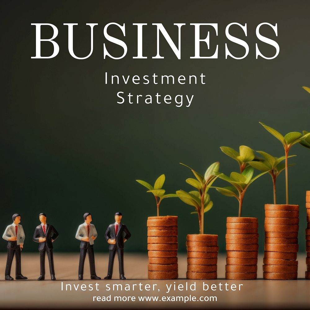 Business investment strategy Instagram post template