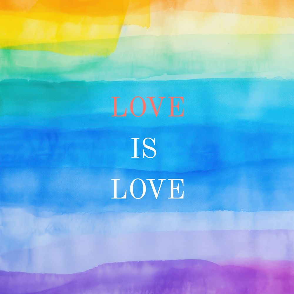 Love is love quote Instagram post template