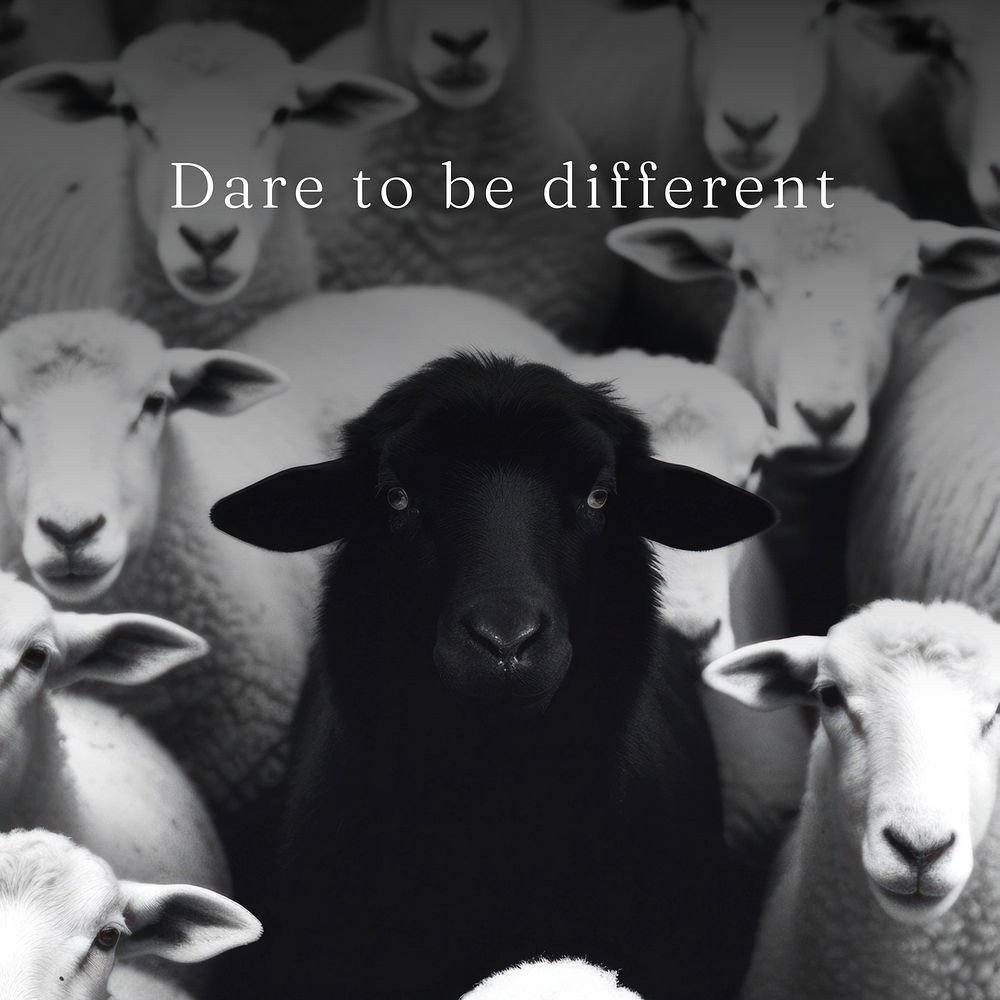 Dare to be different quote Instagram post template