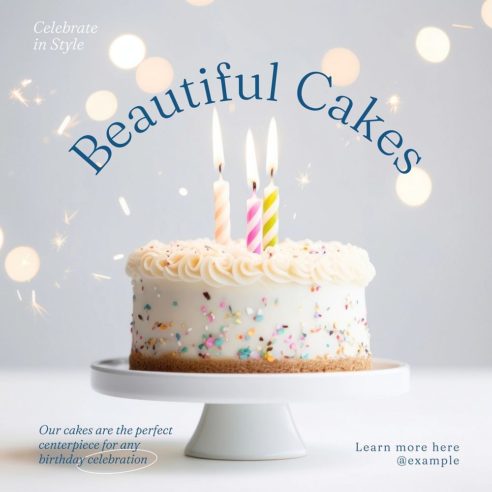 Cakes Instagram post template  