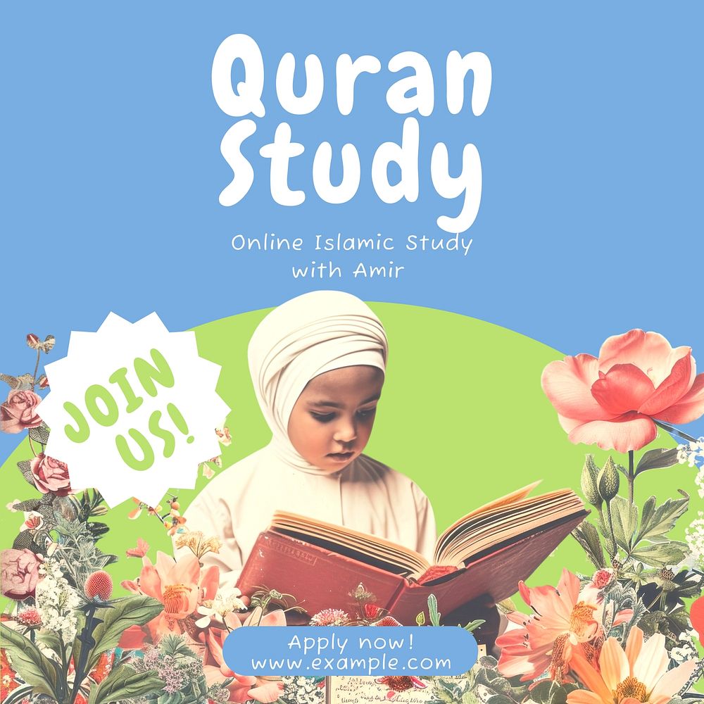 Quran study  Instagram post template