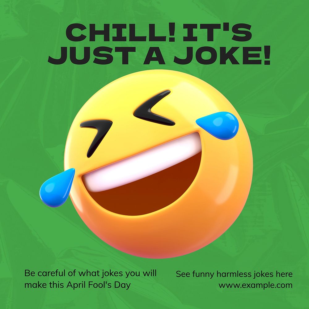April fool's day Facebook post template