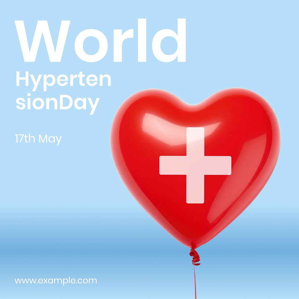 World Hypertension Day Instagram post template