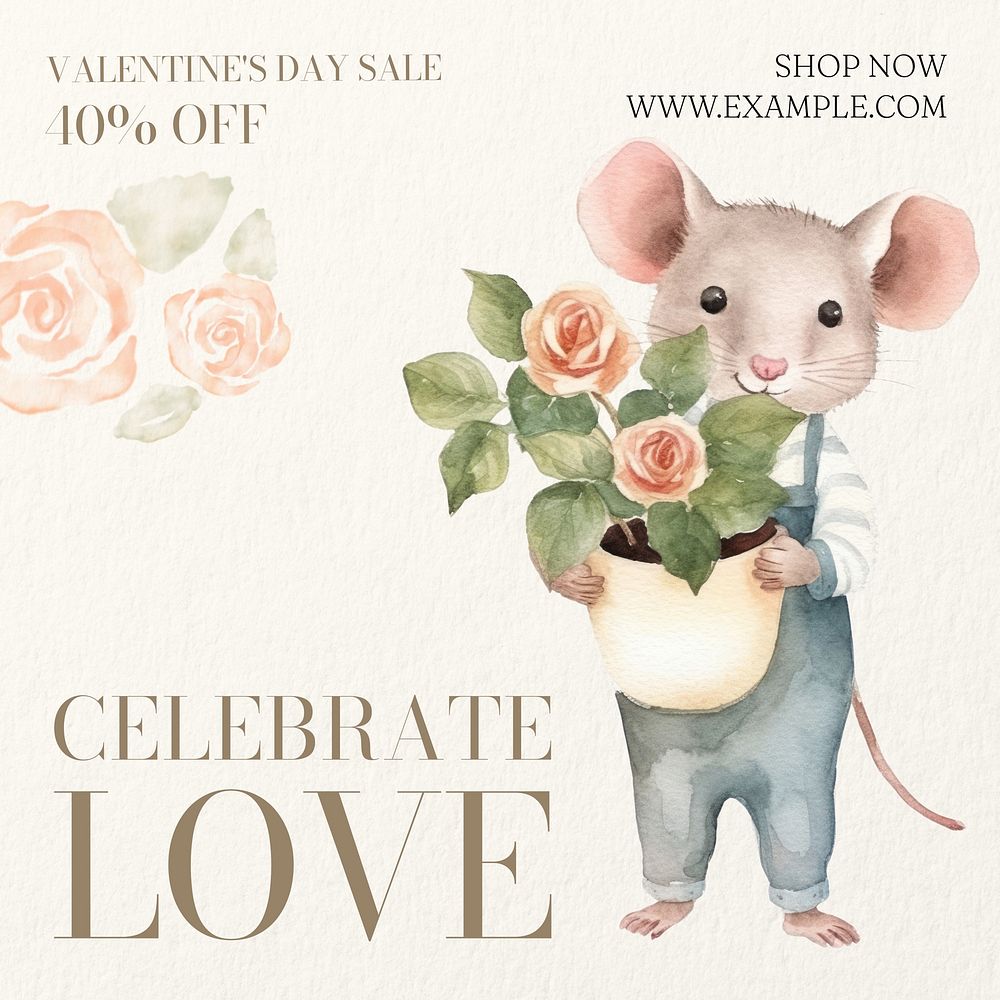 Celebrate love sale Instagram post template  