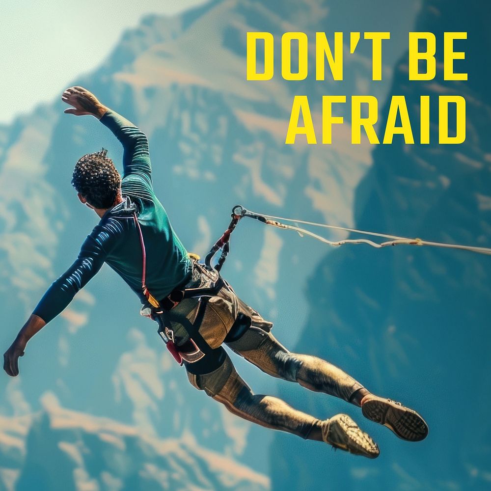 Don't be afraid quote Instagram post template