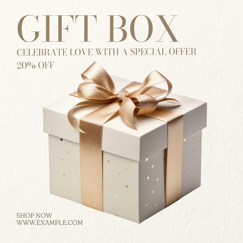 Gift box Instagram post template