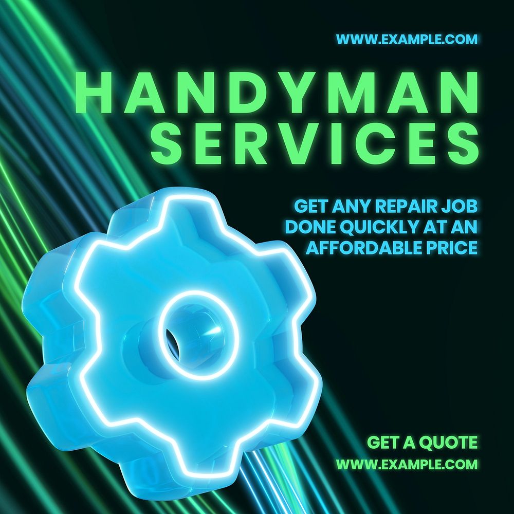 Handyman services Facebook post template