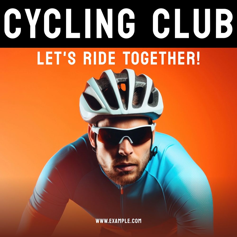 Cycling club Facebook post template