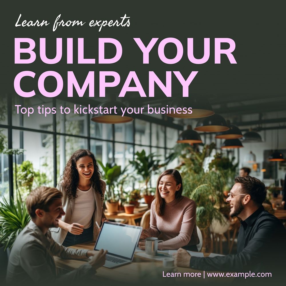 Build your company Instagram post template  