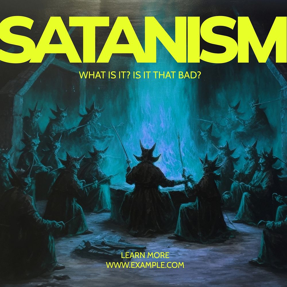 Satanism Facebook post template