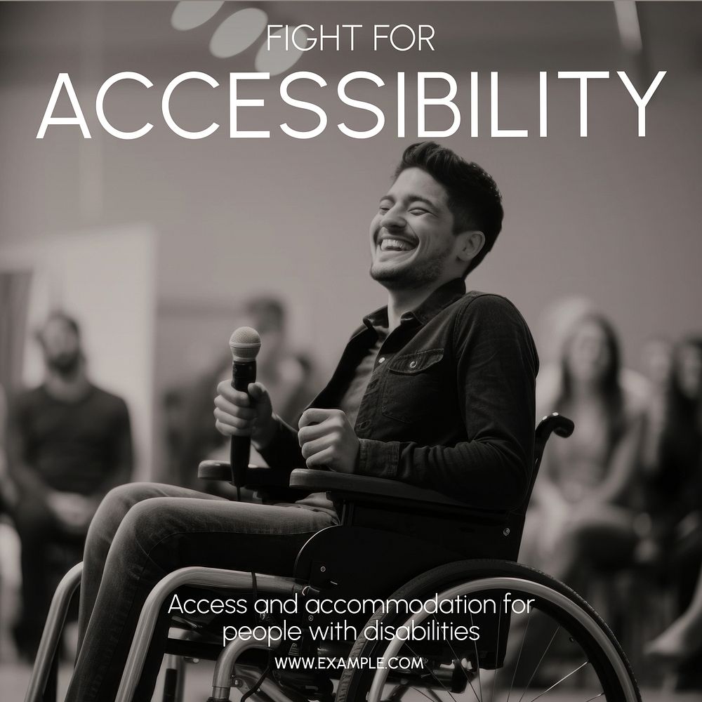 Fight for accessibility Facebook post template