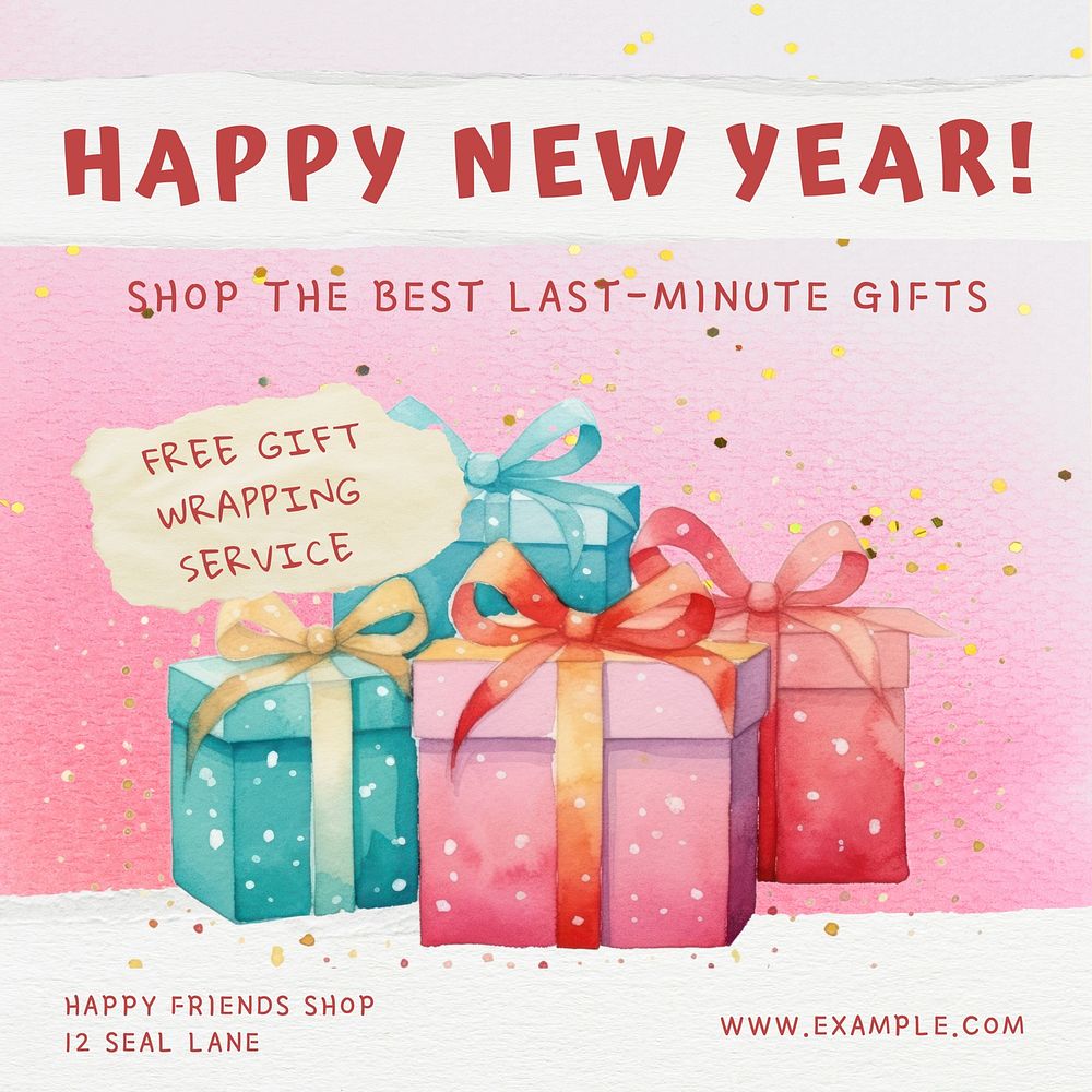 New year sale Instagram post template