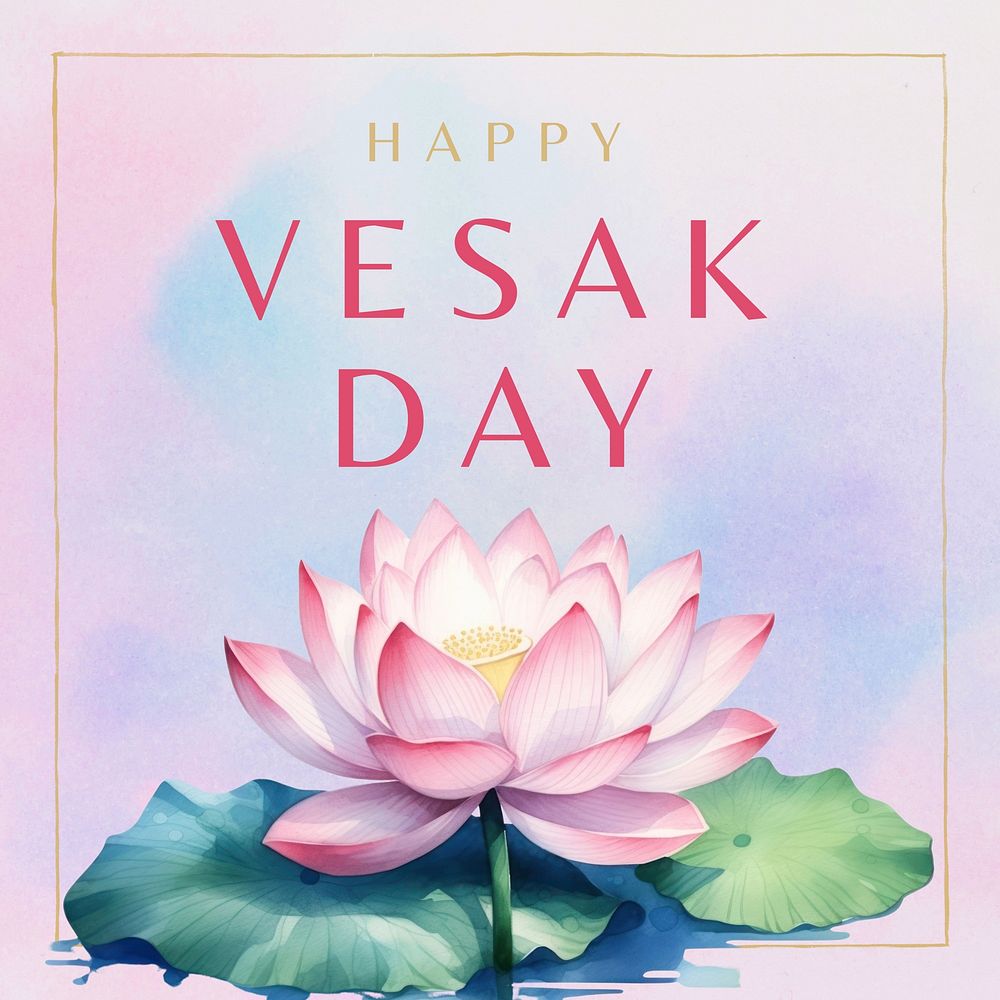 Happy Vesak Day Instagram post template