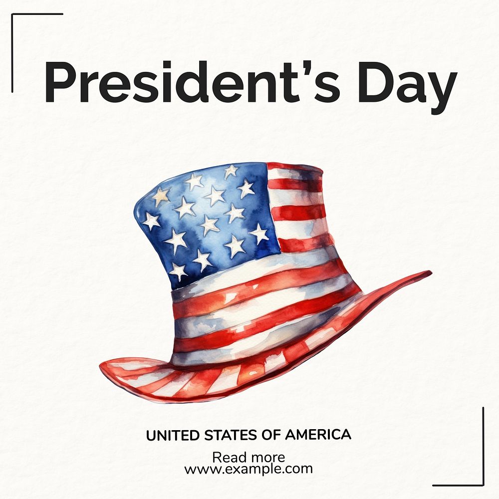 President's day Instagram post template