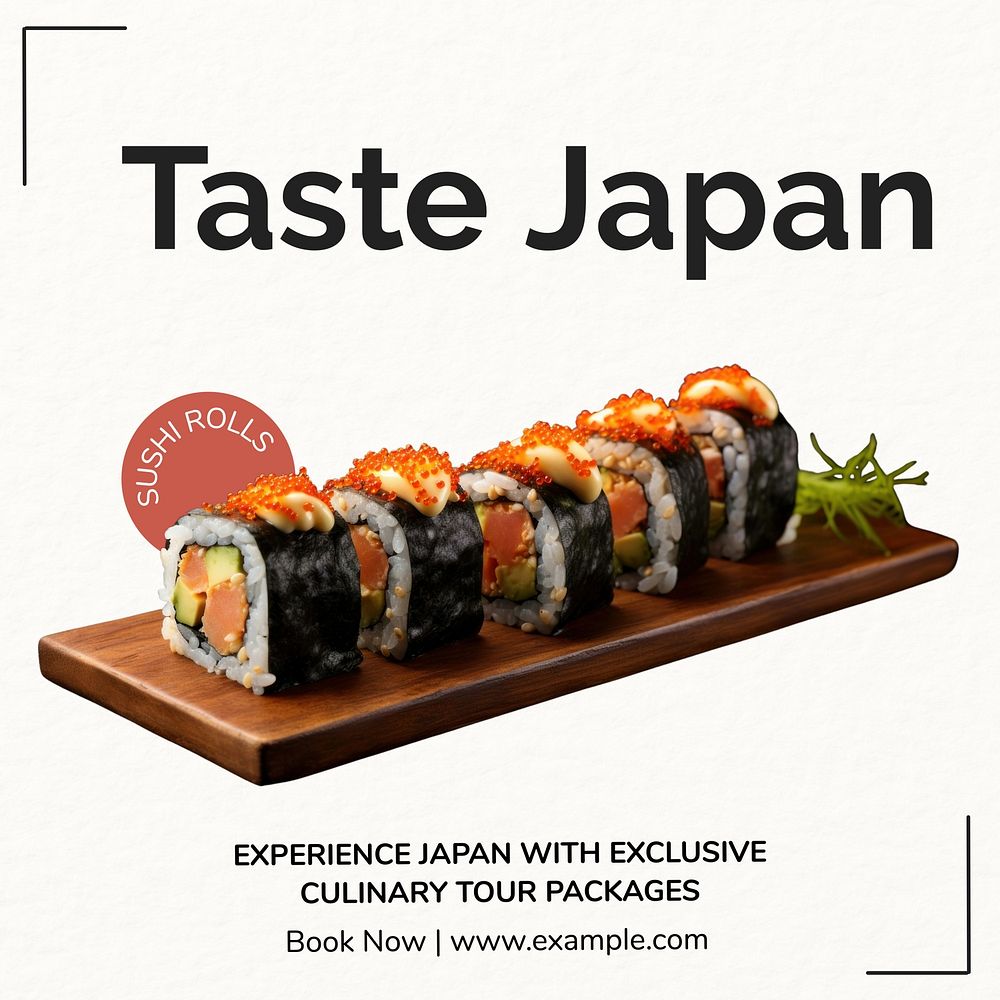 Japan tour package Facebook post template
