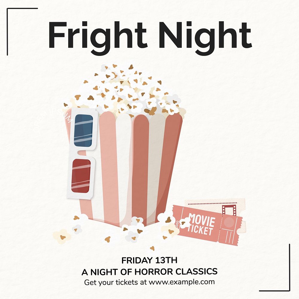 Fright night Instagram post template