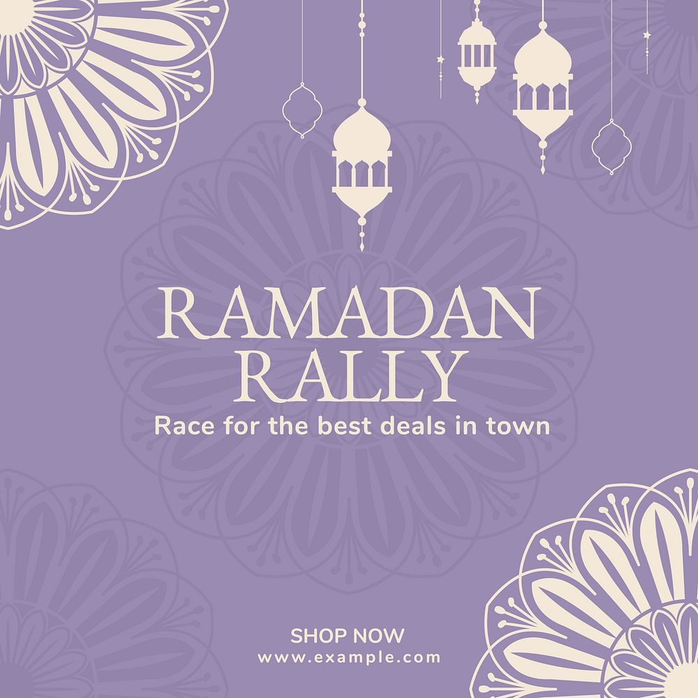 Ramadan sale Facebook post template