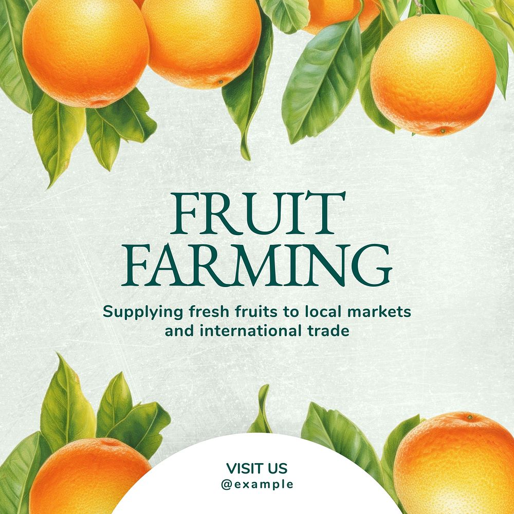 Fruit farming Facebook post template, editable design