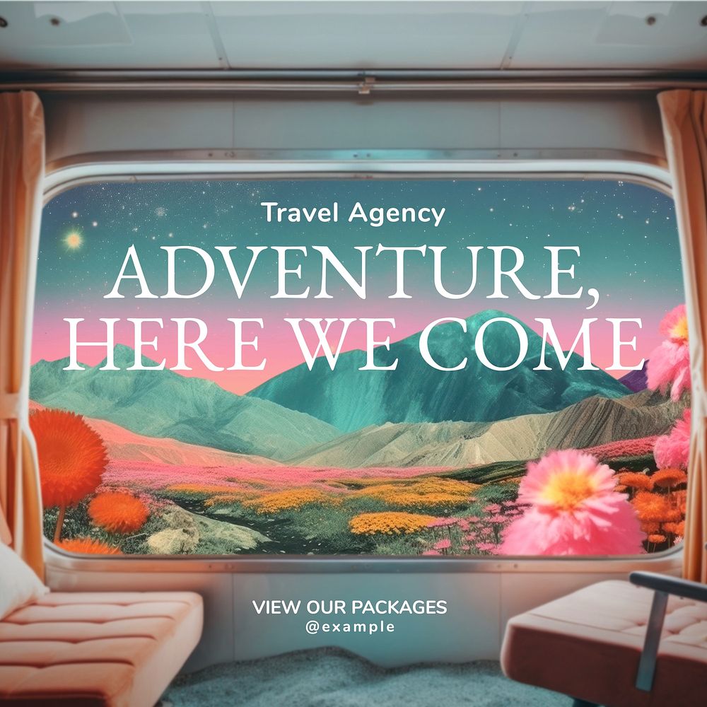 Adventure travel Instagram post template