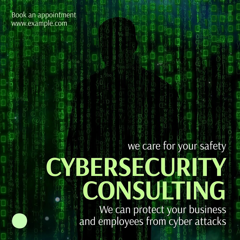 Cybersecurity consulting Instagram post template
