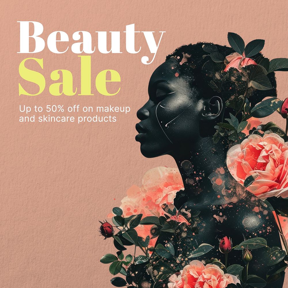 Beauty sale  Instagram post template