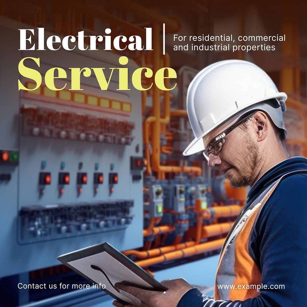 Electrical service Facebook post template