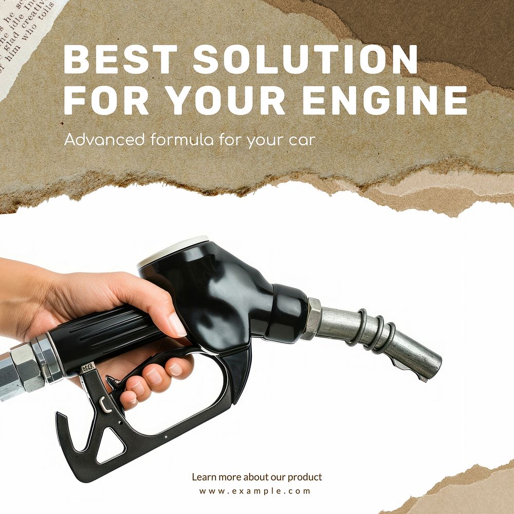 Engine oil Instagram post template
