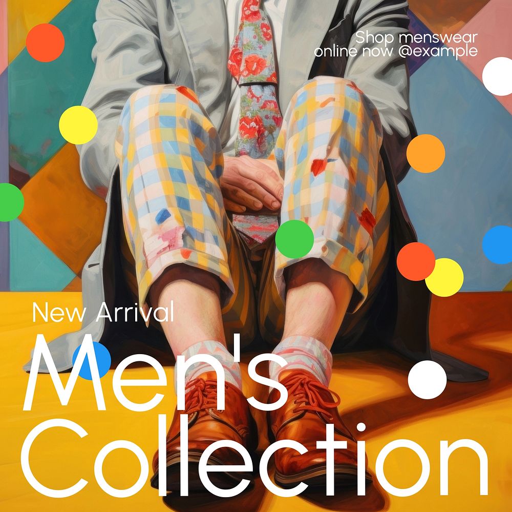 Men's collection Facebook post template