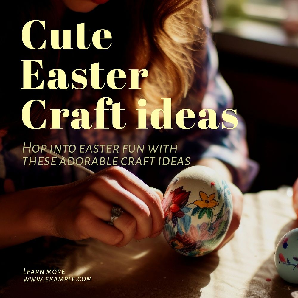 Easter craft ideas Facebook post template