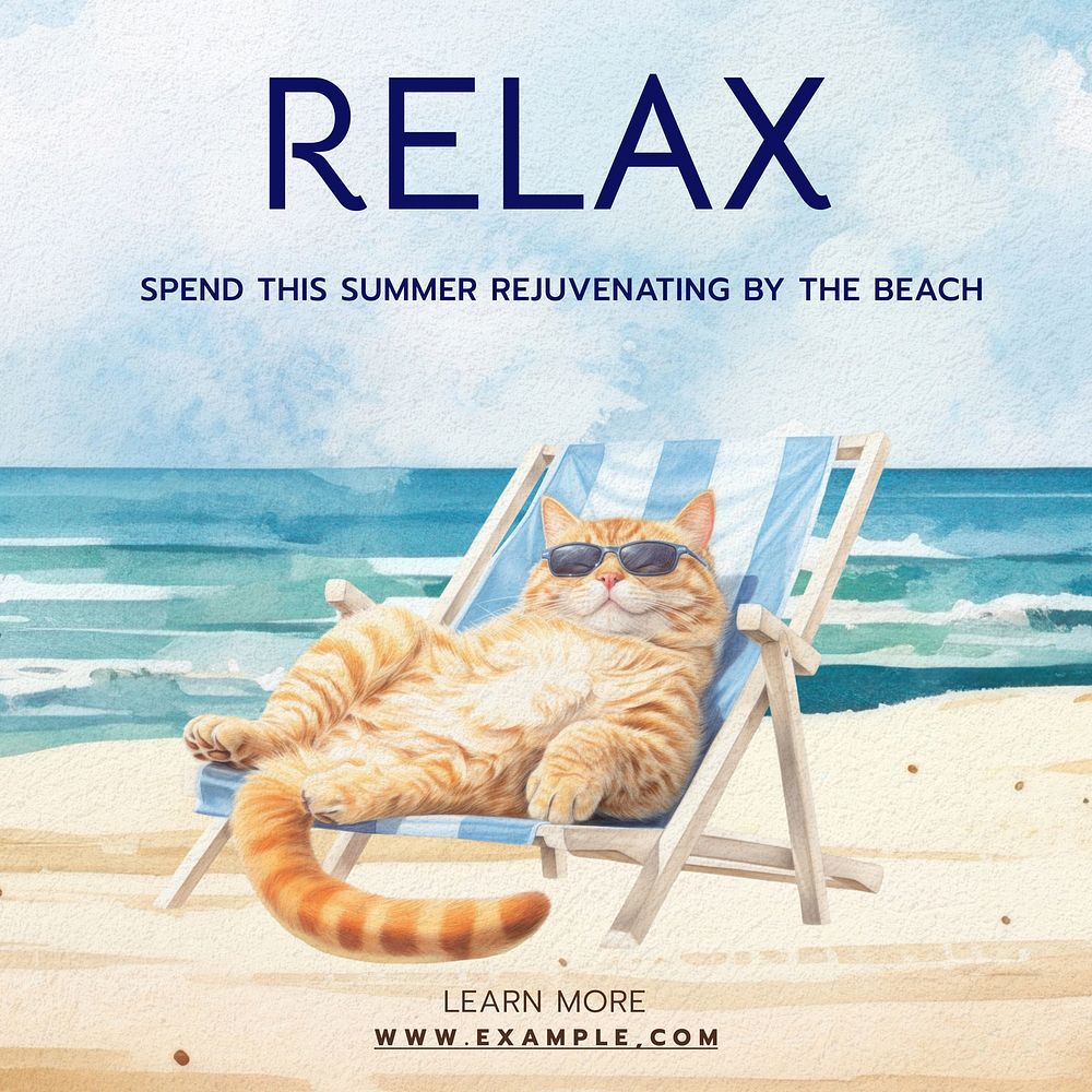 Relax Instagram post template