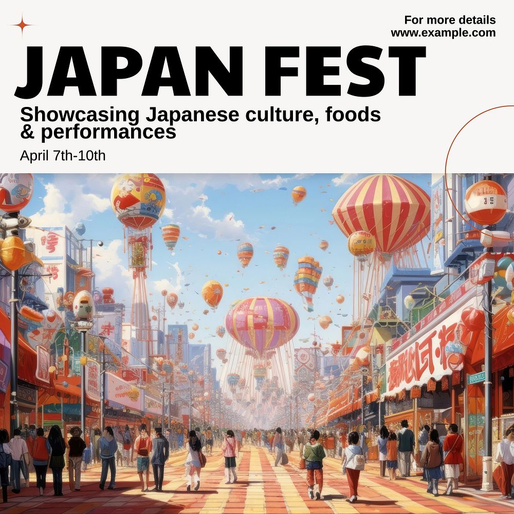 Japan festival Instagram post template