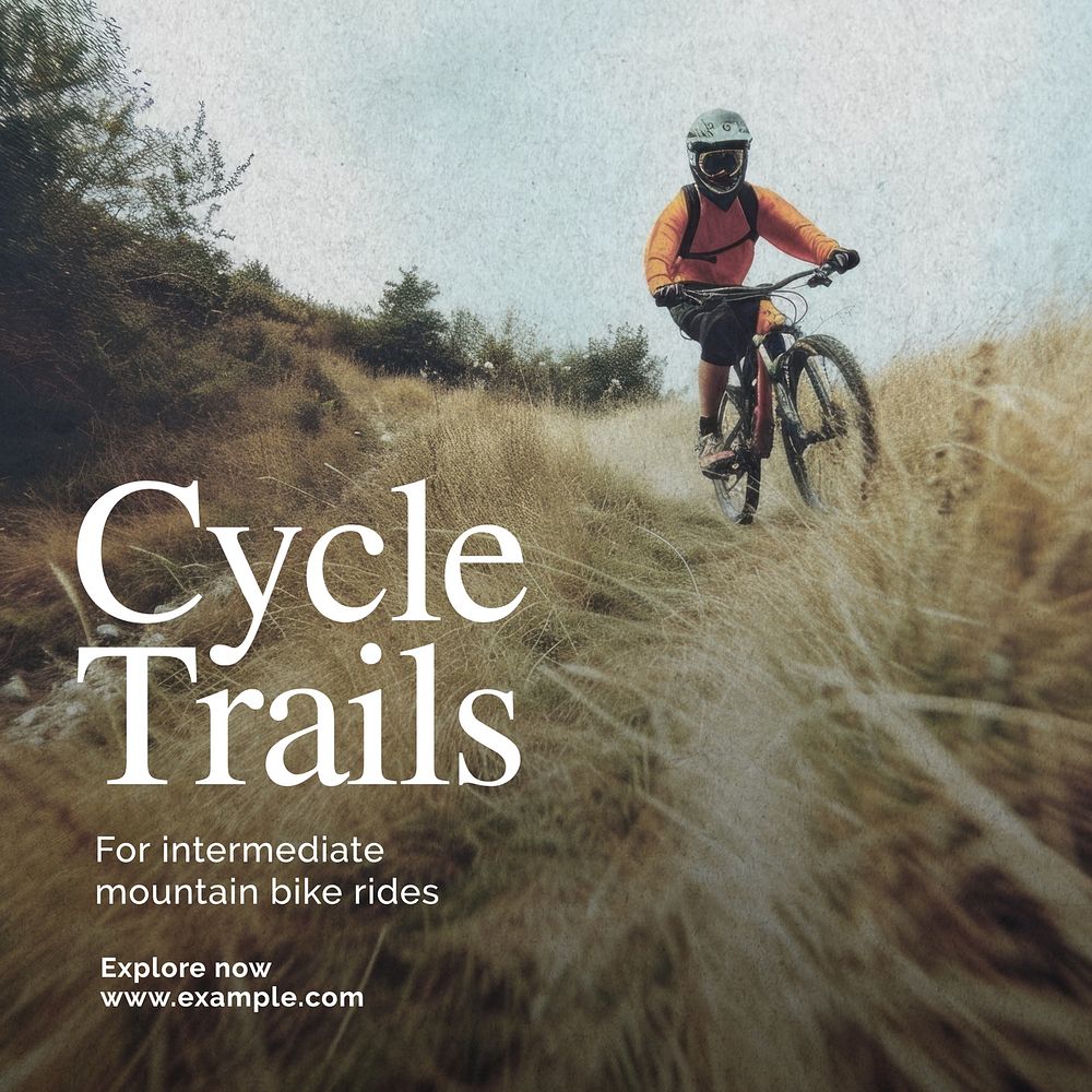 Cycle trails Facebook post template