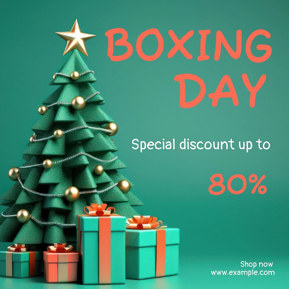 Boxing day sale Instagram post template