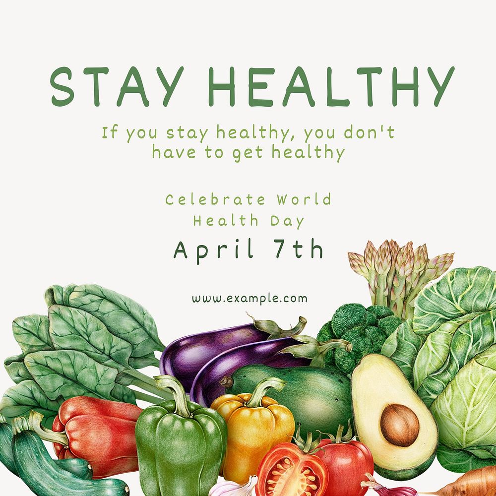 World health day Instagram post template