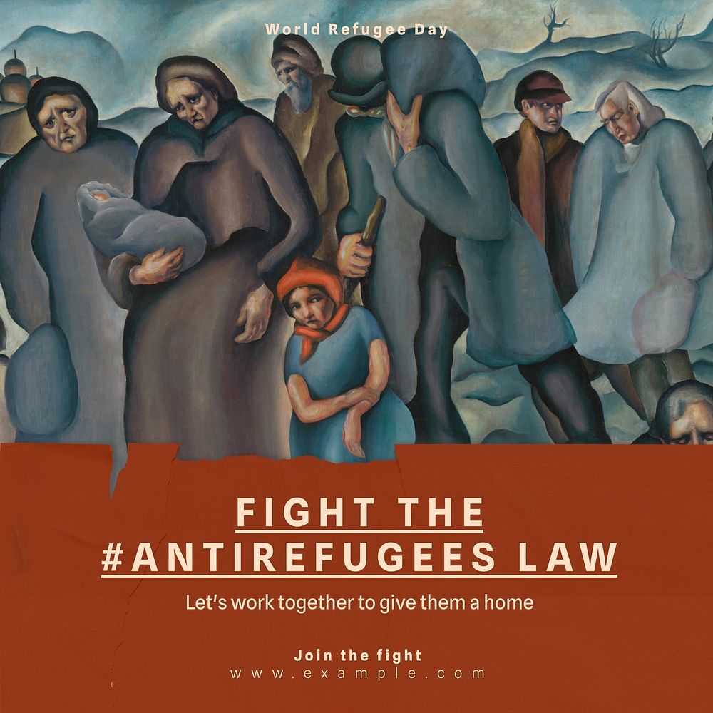 Fight Anti-Refugee Law Facebook post template