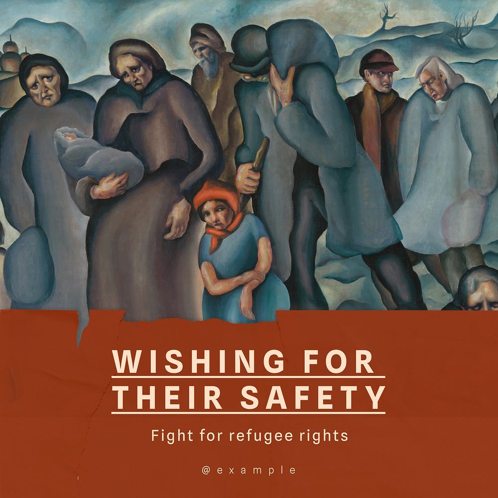 Refugee rights Facebook post template