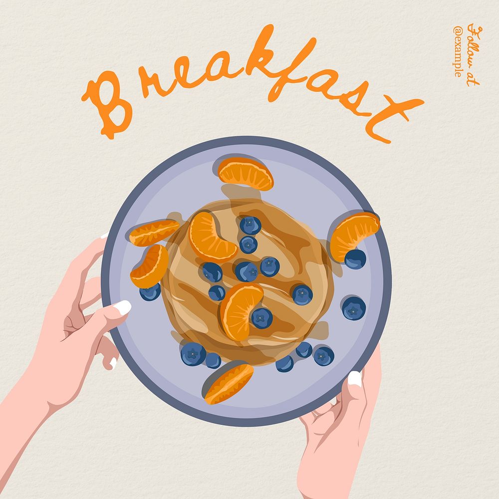 breakfast Instagram post template