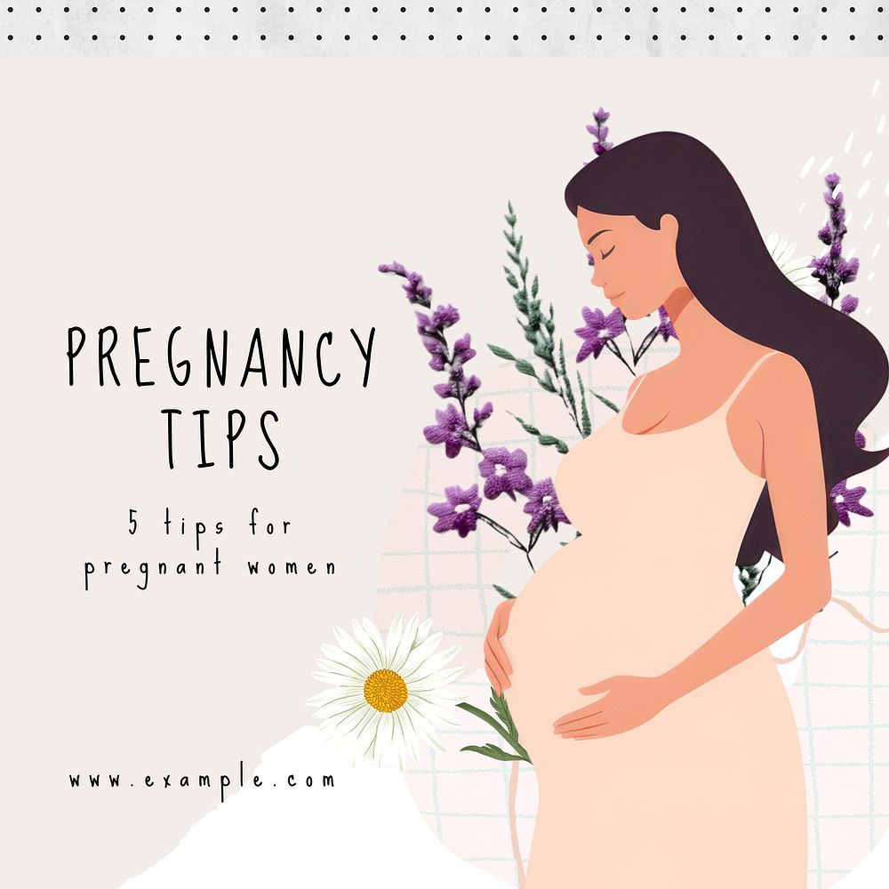 Pregnancy tips Facebook post template