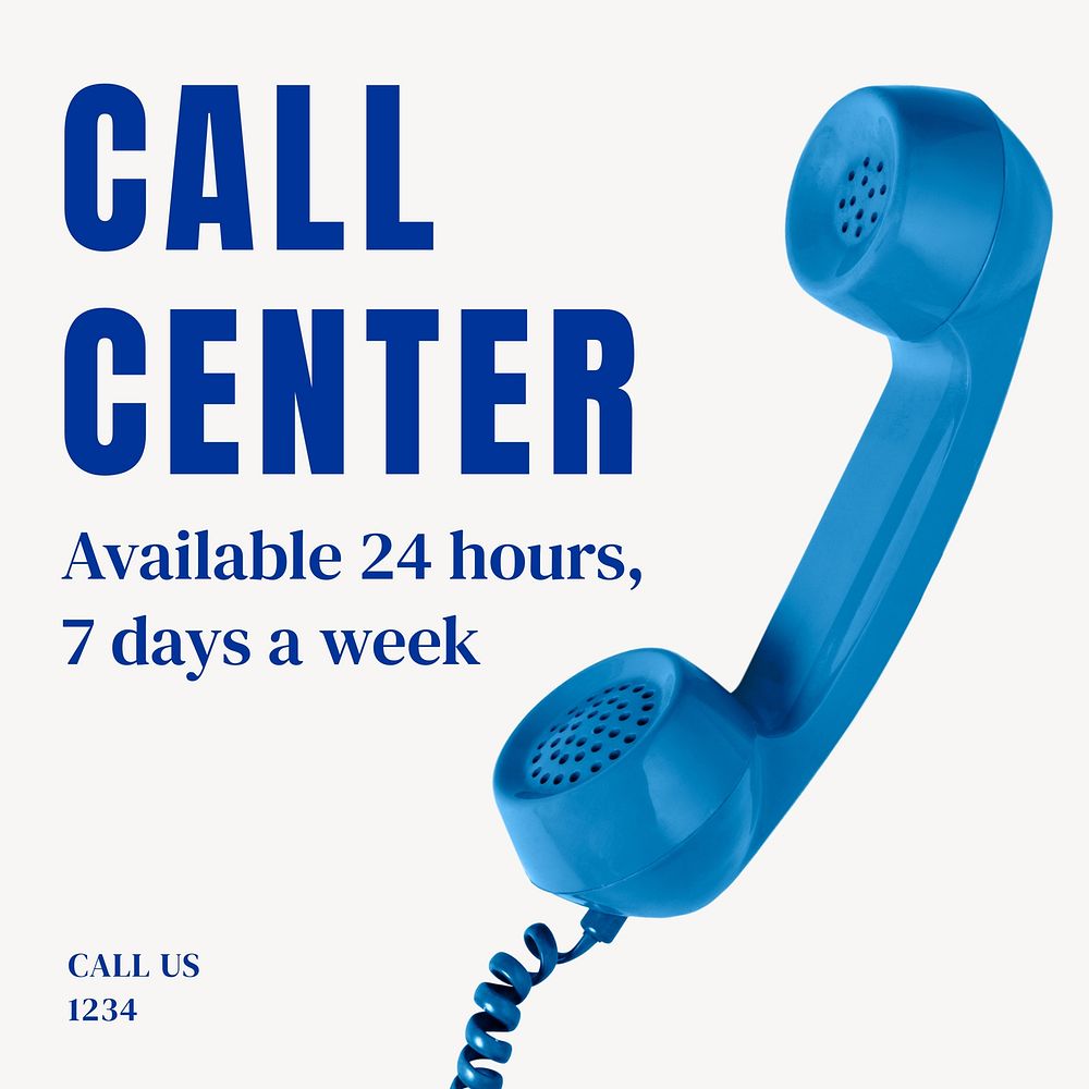 Call center Instagram post template