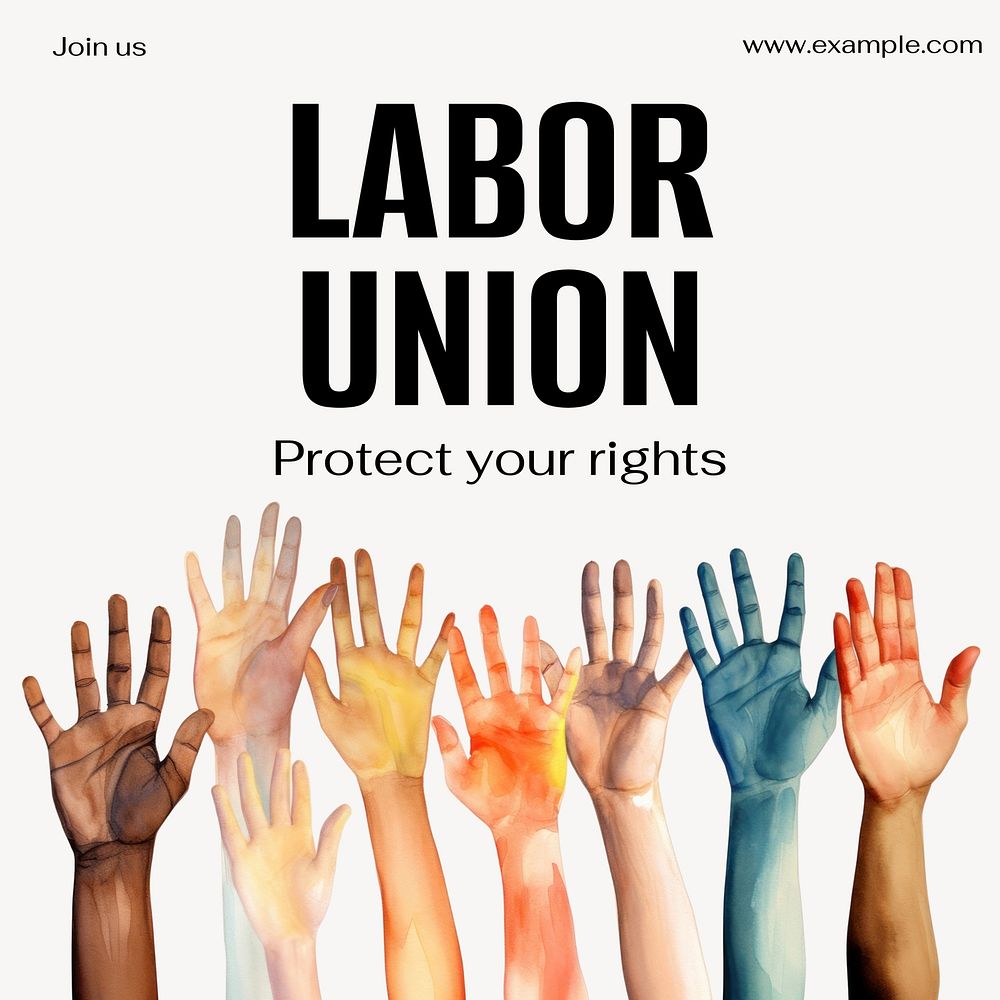 Labor union Instagram post template